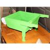 Image 1 : 32"X15"X13" GREEN/WHITE PLANTER WHEEL BARROW.