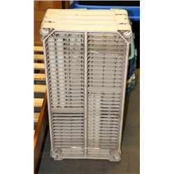 OFF-WHITE 4-TIER PLASTIC STORAGE SHELF -