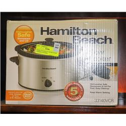 HAMILTON BEACH 4 QUART SLOW COOKER (UNUSED)