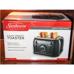 NEW SUNBEAM 4 SLICE TOASTER BLACK