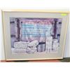 Image 1 : 36"X30" FRAMED "DESERT WEAVINGS" ART BY HELEN PAUL