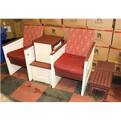 LOT OF PATIO FURNITURE, 4 TABLES AND 2 CHAIRS