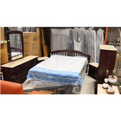 5 PIECE QUEEN SIZE BEDROOM SUITE MATTRESS NOT