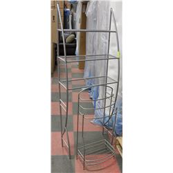 PAIR OF BATHROOM STORAGE RACKS