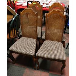 LOT OF 4 VINTAGE COUNTRY CANE CHAIRS