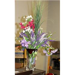 DRIED FLORAL ARRANGEMENT WITH VASE