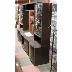 6PC ESPRESSO COLORED ENTERTAINMENT UNIT
