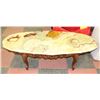 Image 1 : DAMAGED CARVED STYLE NATURAL STONE COFFEE TABLE