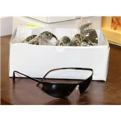 BOX OF BLACK DESIGNER SUNGLASSES