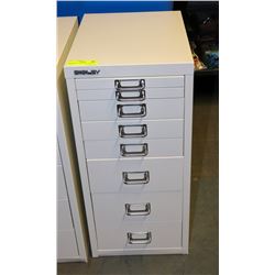 NEW BISLEY 8 DRAWER SMALL METAL CABINET.