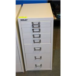 NEW BISLEY 8 DRAWER SMALL METAL CABINET.
