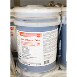 5 GALLON PAIL OF CLAX SOLVENT INHANCED DETERGENT.