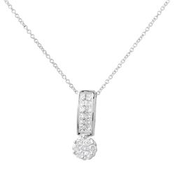 14KT White Gold 0.50ctw Diamond Pendant with Chain