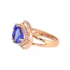 Image 2 : 14KT Rose Gold 4.66ctw Tanzanite and Diamond Ring