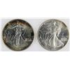 Image 1 : 1988 & 1989 AMERICAN SILVER EAGLES
