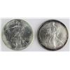 Image 1 : 1994 & 1995 AMERICAN SILVER EAGLES