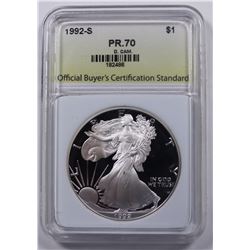 1992-S AMERICAN SILVER EAGLE