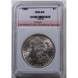 1885 MORGAN SILVER DOLLAR