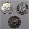 Image 2 : THREE GEM BU SILVER EAGLES