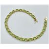 Image 1 : 14K GOLD PERIDOT TENNIS BRACELET