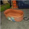 Image 2 : DESIGNER PLANTER, CERAMIC PLANTER, AND WIRE PLANTER STAND