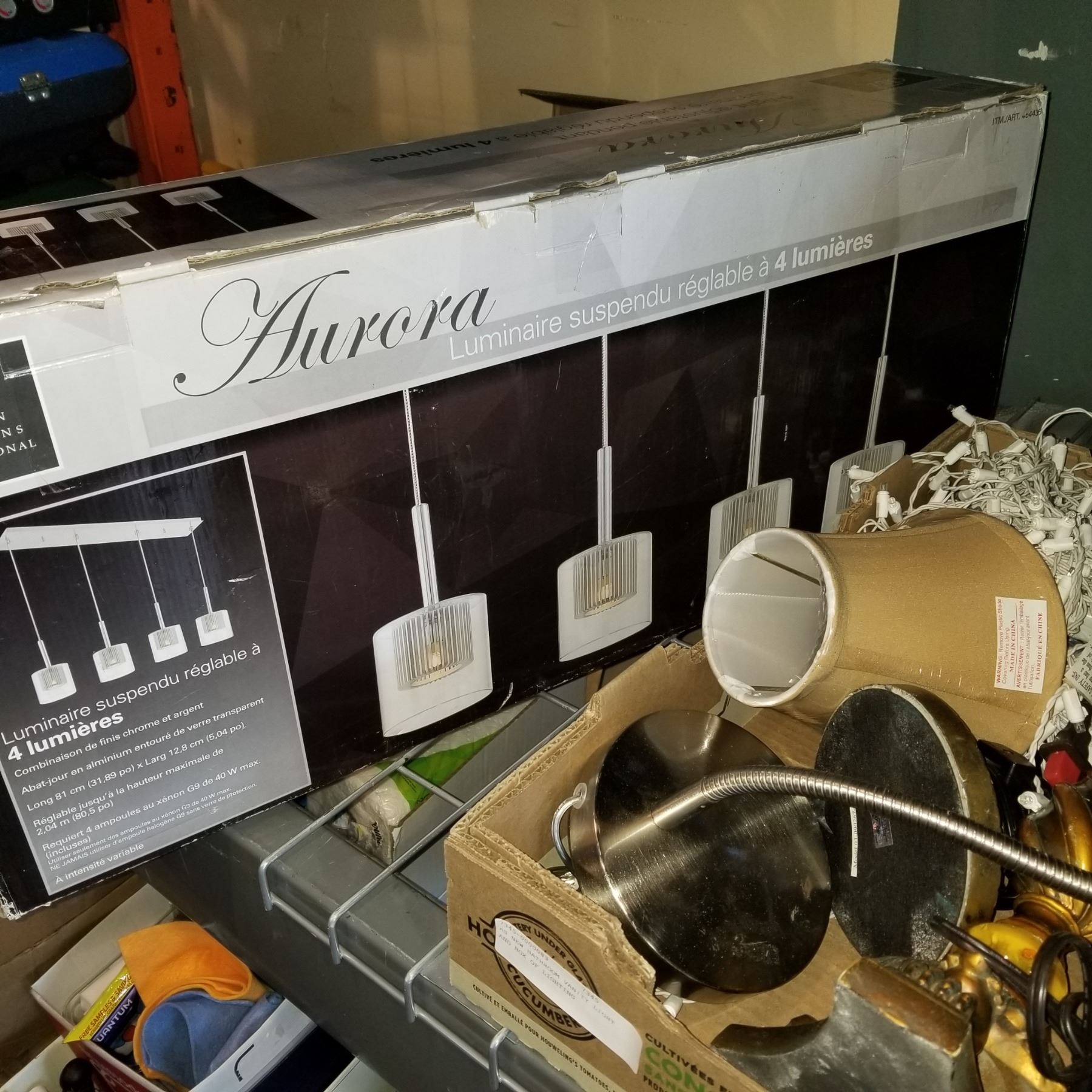 AS NEW BATHROOM VANITY LIGHT AND BOX OF LIGHTING Big Valley Auction