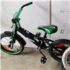 Image 2 : BLACK GREEN AVIGO KIDS BIKE W/ TRAINIG WHEELS AND PINK NAKAMURA KIDS BIKE