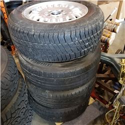 4 205/60 R15 TIRES ON 5 BOLT BMW RIMS
