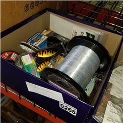 BOX OF NEW FISHING SUPPLIES