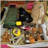 Image 2 : TRAY OF GUN CLEANING KIT, DISTANCE FINDER, AND 2 TRAYS OF TOOLS