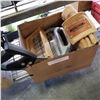 Image 1 : BOX LOT OF BIT SET, TOOL SET W/ TOOL BELT, AND SAW
