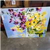 Image 1 : LARGE FLORAL OIL ON CANVAS
