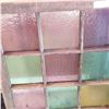 Image 2 : ANTIQUE 9 PAIN MULTI-COLOURED GLASS WINDOW IN WOODEN WINDOW FRAME
