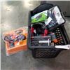 Image 1 : BASKET OF ELECTRONICS INCLUDING SPORT DOG TRAINER AND MORE