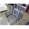 Image 2 : 4 PAINTED BLACK DINING CHAIRS