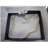 Image 2 : STERLING SILVER 8.5MM GENUINE FRESHWATER PEARL NECKLACE W/ APPRAISAL $450