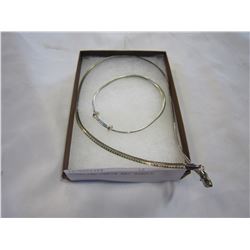 STERLING CHAIN AND BANGLE