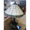 Image 1 : LEADED GLASS TABLE LAMP