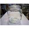 Image 1 : 5 CENT GLASS PEANUT JAR WITH LID