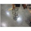 Image 2 : GREEN METAL AND RATTAN RETRACTABLE ARM PLANT STAND