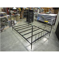 BLACK QUEENSIZE METAL BED FRAME