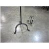 Image 2 : 4" CAST IRON CANDLE STAND W/ IRON TABLE CANDELABRA