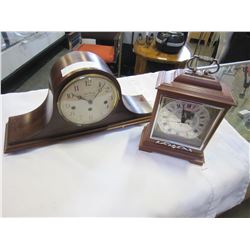 SETH THOMAS WEST MINISTER CHIME MANTLE CLOCK AND SABRE MANTLE CLOCK