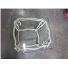Image 2 : HEAVY WHITE IRON END TABLE W/ GLASS