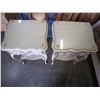 Image 2 : 2 MATCHING FRENCH PROVINCIAL NIGHT STANDS WITH GLASS