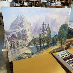 OTTO JEDODTKA ACRYLIC PAINTING CANVAS "YOSEMITE VALLEY"
