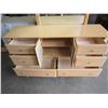 Image 2 : TAN 6 DRAWER AND 2 DOOR DRESSER W/ MIRROR