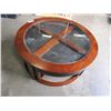 Image 3 : ROUND COFFEE TABLE W/ GLASS AND TUCK IN STOOLS