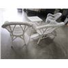 Image 3 : 4 PIECE WHITE WICKER PATIO SET VINTAGE