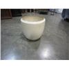 Image 2 : GLAZED 20" x 19" WHITE POTTERY